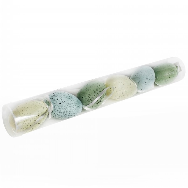 Vajíčka pvc 6ks 6cm zelená mix